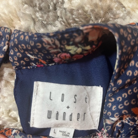 Cassidy Navy Blue Floral Print Mini Dress - Picture 4 of 9